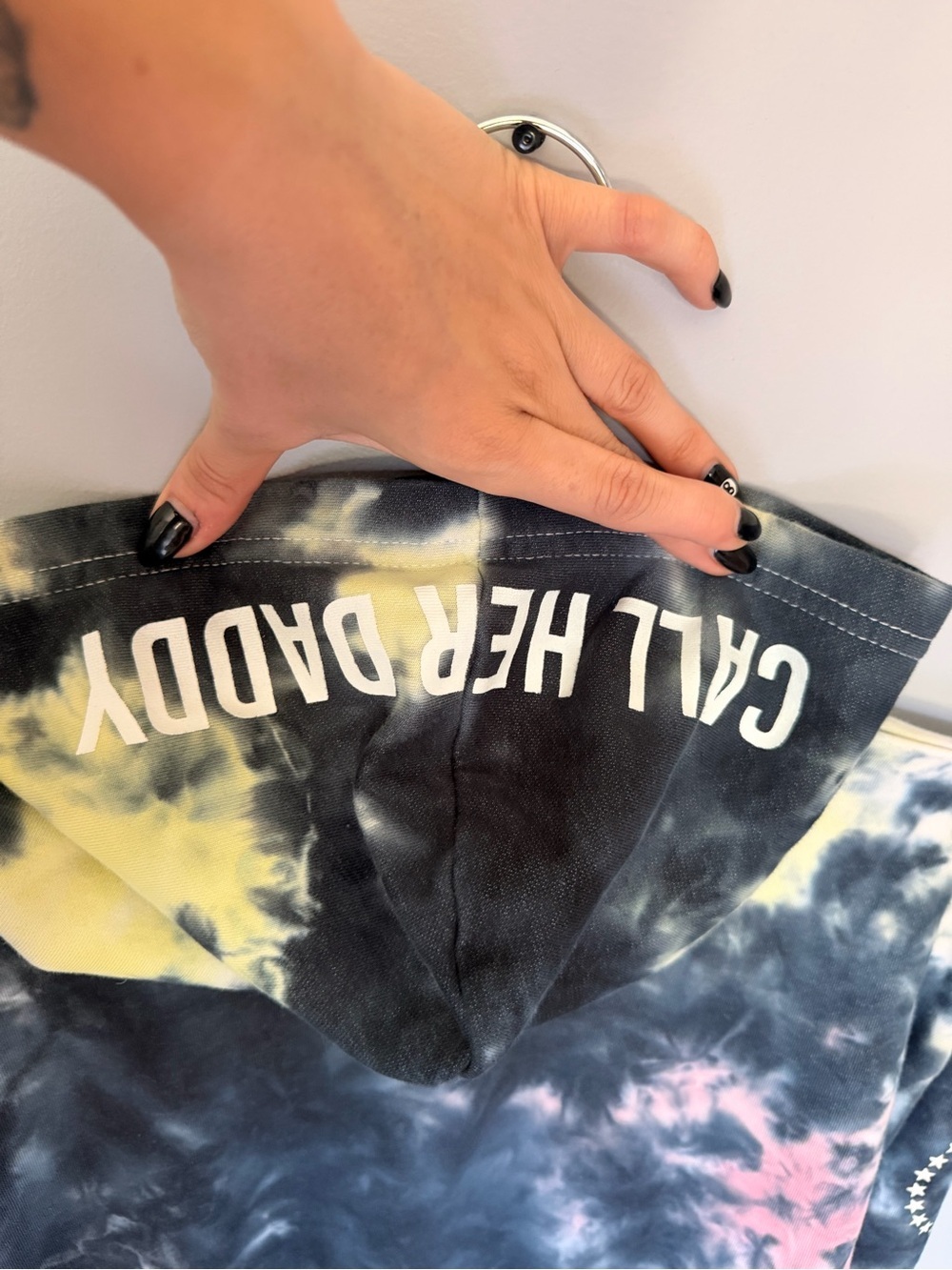 Barstool Sports, Call Her Daddy tie die cropped hoodie - Picture 5 of 6